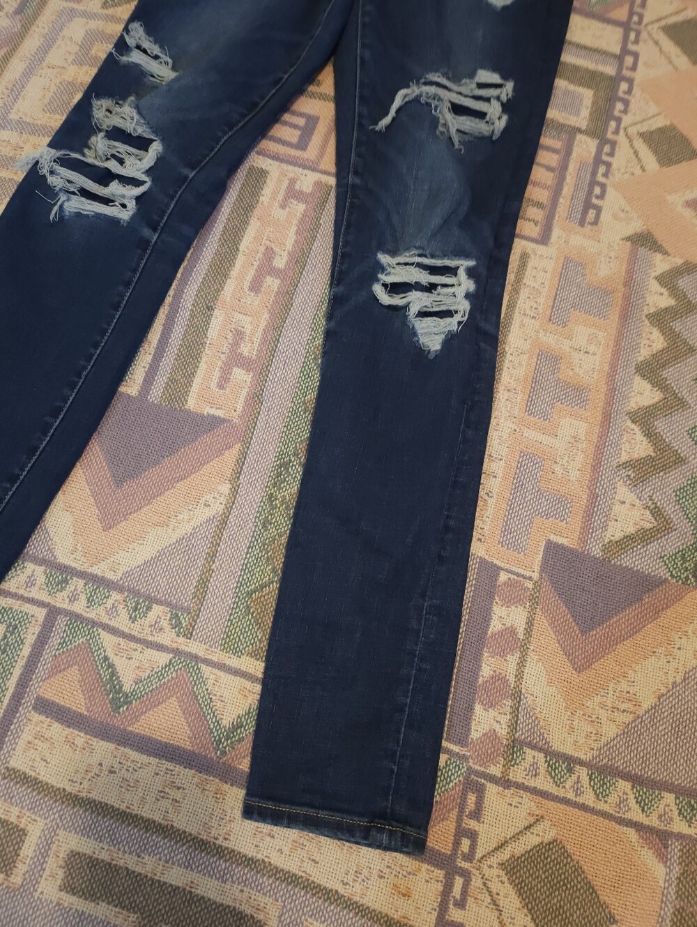 AMERICAN EAGLE Hi-Rise Jegging Distressed Size 8 Regular Women's Skinny Jeans - Picture 3 of 12
